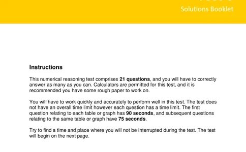 NumericalCriticalReasoningTest6-Solutions_2025春招题库汇总_十大行测题库_2023年十大热门题库更新中_05、TalentQ汇总_TalentQ测试题（适合大多数外资银行以及其他企业）_NumericalReasoning