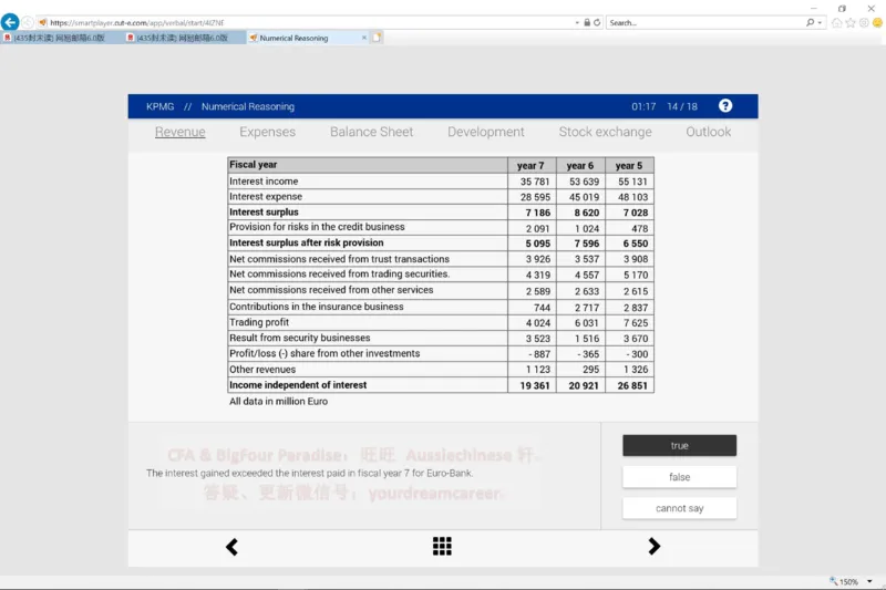 KPMG英文题干_2025春招题库汇总_十大行测题库_2023年十大热门题库更新中_10、CUTe汇总_CUT新题库_数字numerical