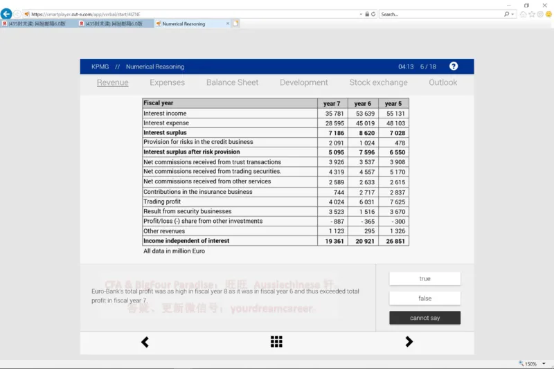 KPMG英文题干_2025春招题库汇总_十大行测题库_2023年十大热门题库更新中_10、CUTe汇总_CUT新题库_数字numerical