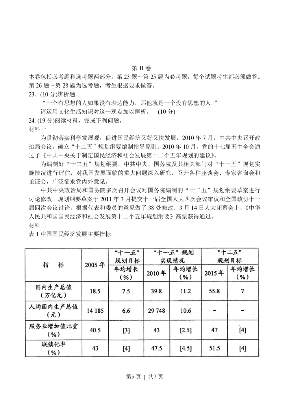 2011年高考政治试卷（海南）（空白卷）_政治历年高考真题_新&middot;PDF版2008-2025&middot;高考政治真题_政治（按年份分类）2008-2025_2011&middot;政治高考真题