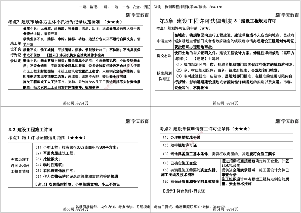 01.2026年一建《法规》强基特训讲义（上）黑白打印版讲义_2026年一级建造师_2026年一建法规_2026年一建法规SVIP_03-习题精析✿实战特训✿模考通关_--配套讲义--_625