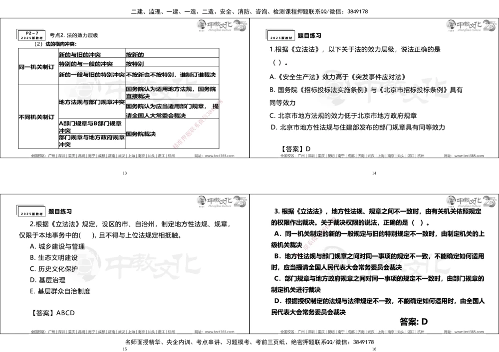 01.一建法规集训_2026年一建法规_2025年一建法规SVIP_04-冲刺串讲✿考点强化✿小灶集训_57-法规《名师集训班》文玉ZJ_课程讲义