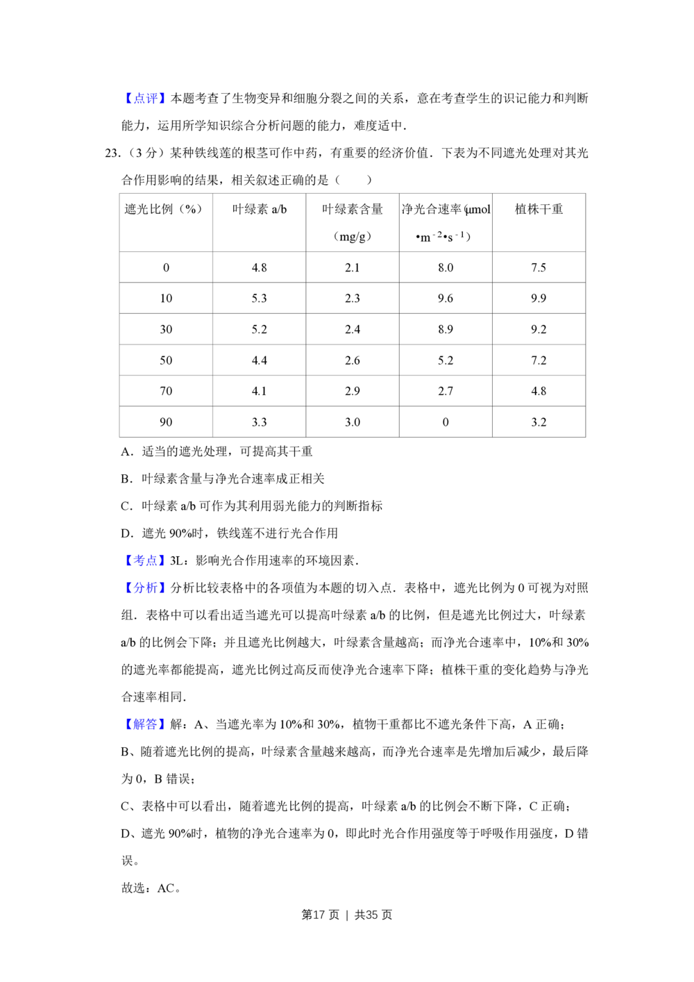 2011年高考生物试卷（江苏）（解析卷）_生物历年高考真题_新&middot;PDF版2008-2025&middot;高考生物真题_生物（按年份分类）2008-2025_2011&middot;高考生物真题