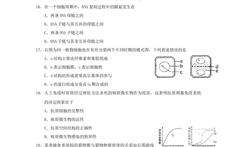 2011年高考生物试卷（上海）（空白卷）_生物历年高考真题_新&middot;Word版2008-2025&middot;高考生物真题_生物（按试卷类型分类）2008-2025_自主命题卷&middot;生物（2008-2025）_上海自主命题&middot;生物（2008-2022）