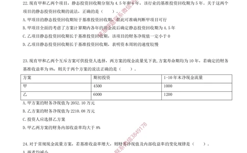 05.05-第二章-经济效果评价（三）_2026年一级建造师_2026年一建经济_2025年一建经济SVIP_03-习题精析✿实战特训✿模考通关_40-经济《金点题课程》蔺飞飞SMR