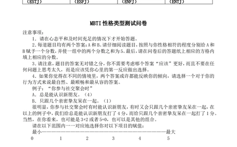 MBTI职业性格测试题-5_三桶油_中国石油_中石油笔试(1)_9、个性测评、思想素质_2-MBTI职业性格测试