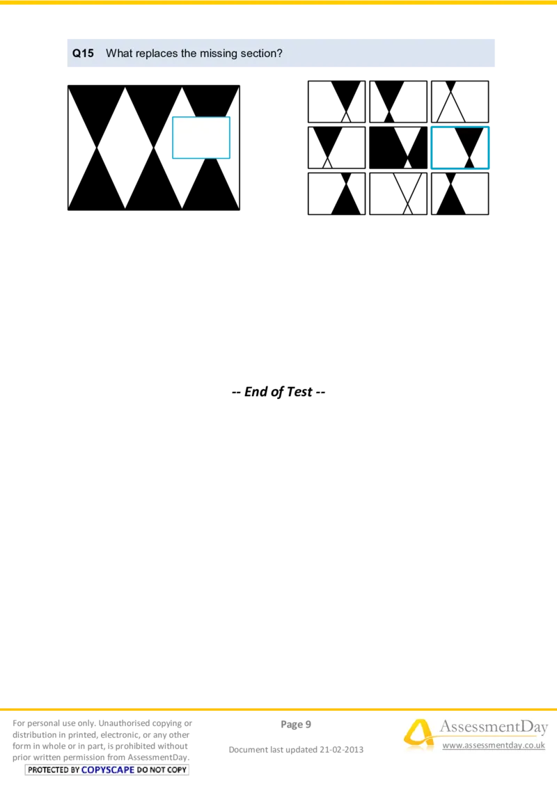 LogicalReasoningTest9-Solutions_2025春招题库汇总_八大题库-1_04八大汇总_信永中和_专业题综合知识-参考_英文题_LogicalReasoningTests