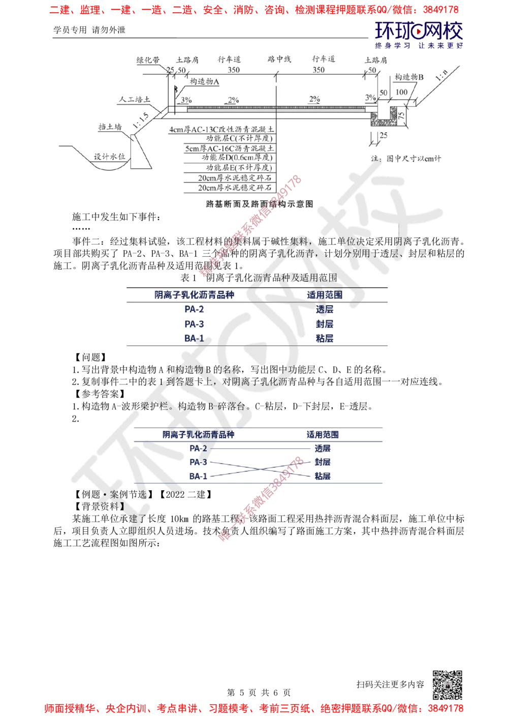 06.2025一建公路案例特训-第6讲-专题二路面工程（2）_2026年一级建造师_2026年一建公路_2025年一建公路SVIP_04-冲刺串讲✿考点强化✿小灶集训_07-公路《案例特训班》吴然HQ