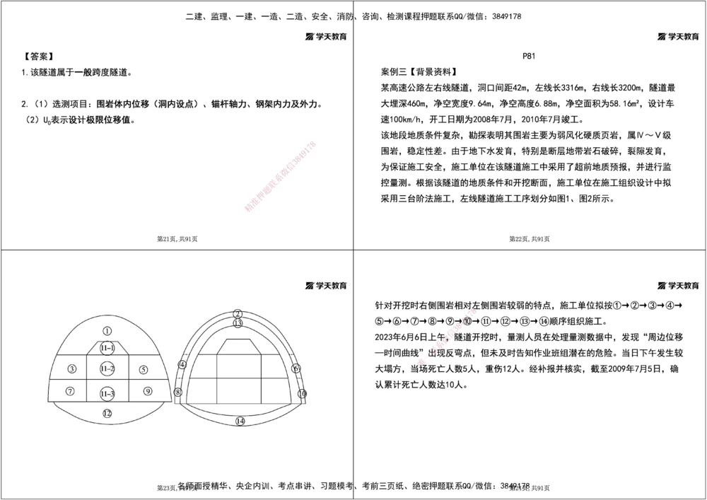 09.2025年一建《公路》案例专练讲义-隧道（黑白打印版）_2026年一级建造师_2026年一建公路_2025年一建公路SVIP_04-冲刺串讲✿考点强化✿小灶集训_17-公路《A计划案例专练》刘滢XT