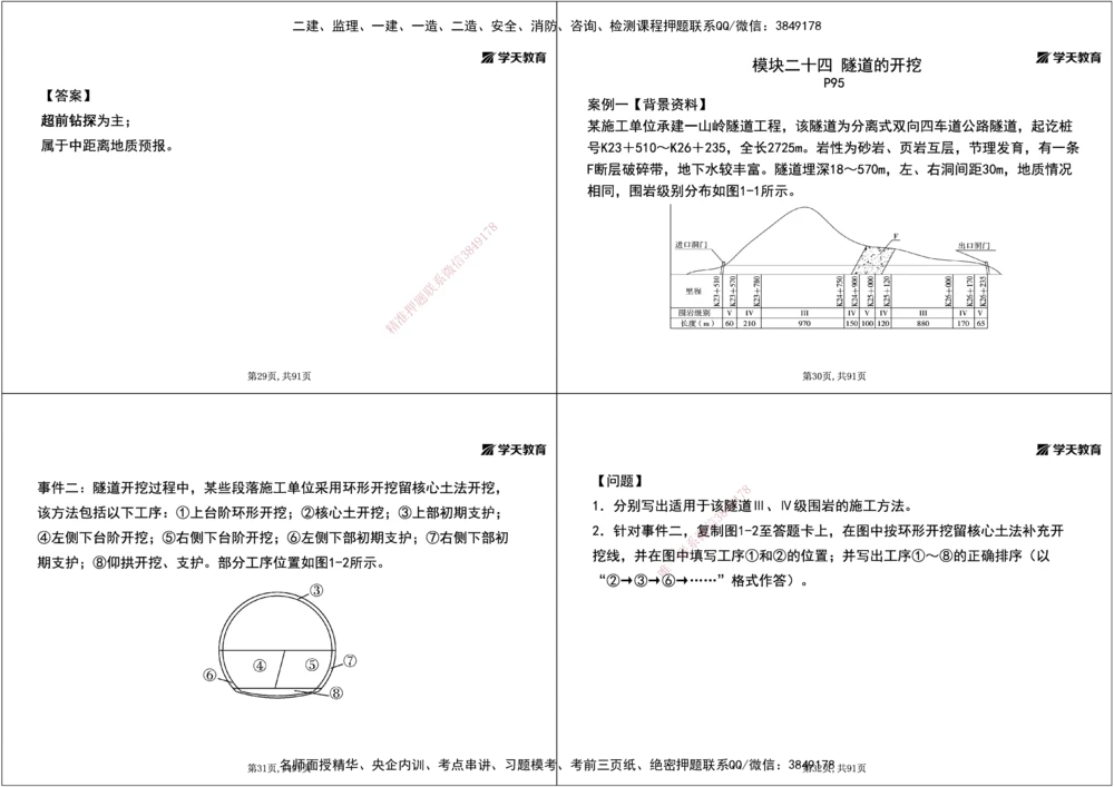 09.2025年一建《公路》案例专练讲义-隧道（黑白打印版）_2026年一级建造师_2026年一建公路_2025年一建公路SVIP_04-冲刺串讲✿考点强化✿小灶集训_17-公路《A计划案例专练》刘滢XT