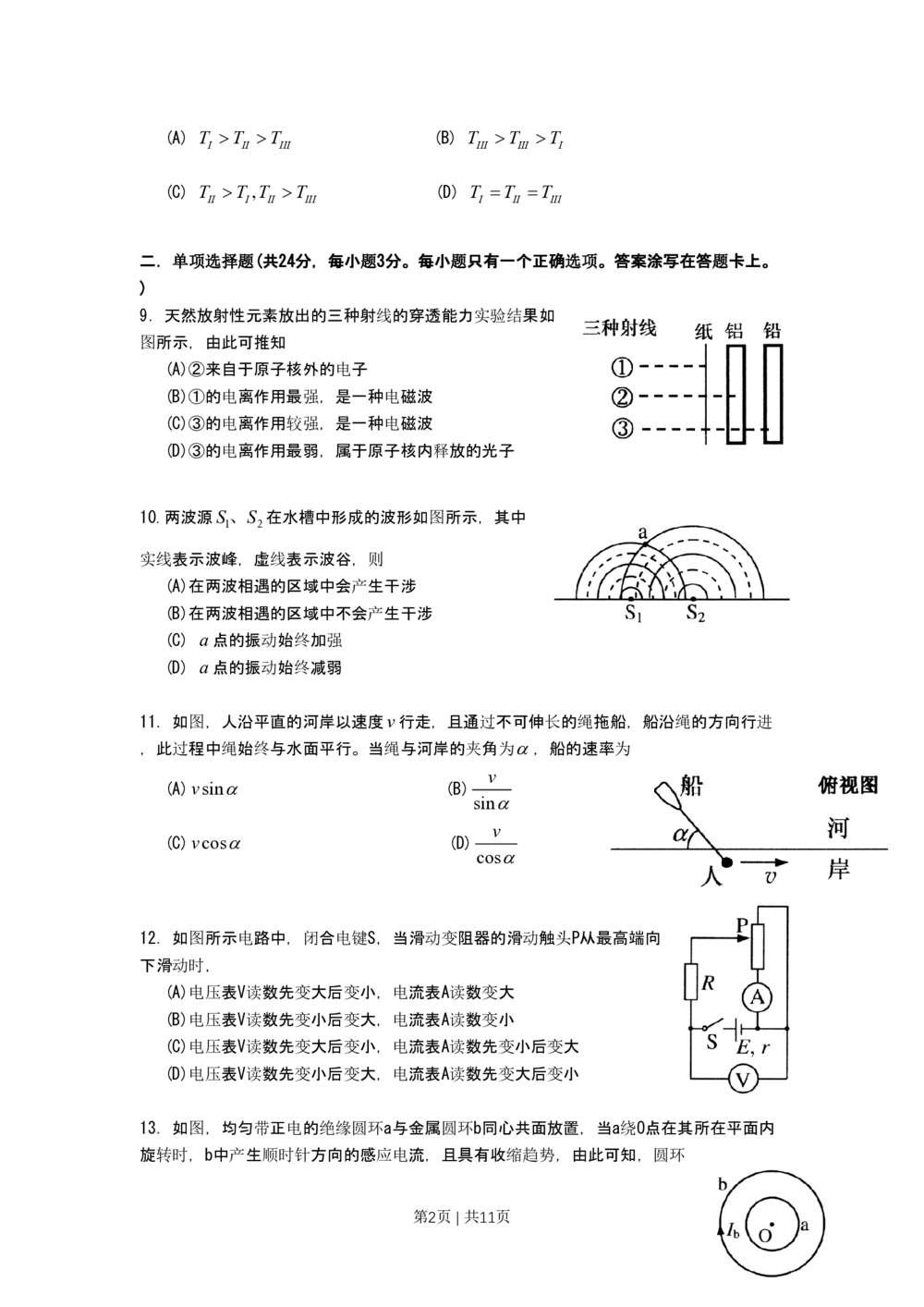 2011年高考物理试卷（上海）（空白卷）_物理历年高考真题_新&middot;PDF版2008-2025&middot;高考物理真题_物理（按省份分类）2008-2025_2008-2025&middot;（上海）物理高考真题