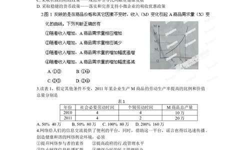 2012年高考政治试卷（安徽）（空白卷）_政治历年高考真题_新&middot;Word版2008-2025&middot;高考政治真题_政治（按年份分类）2008-2025_2012&middot;政治高考真题