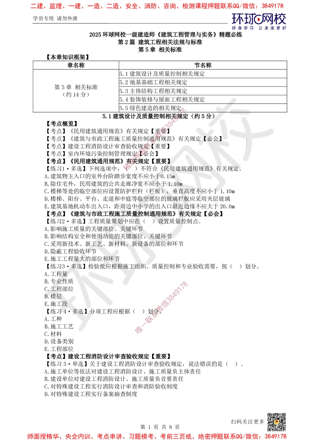 06.2025一建建筑精题必练-第6讲-第5章相关标准_2026年一级建造师_2026年一建建筑_2025年一建建筑SVIP_03-习题精析✿实战特训✿模考通关_25-建筑《精题必练班》潘晓宇HQ