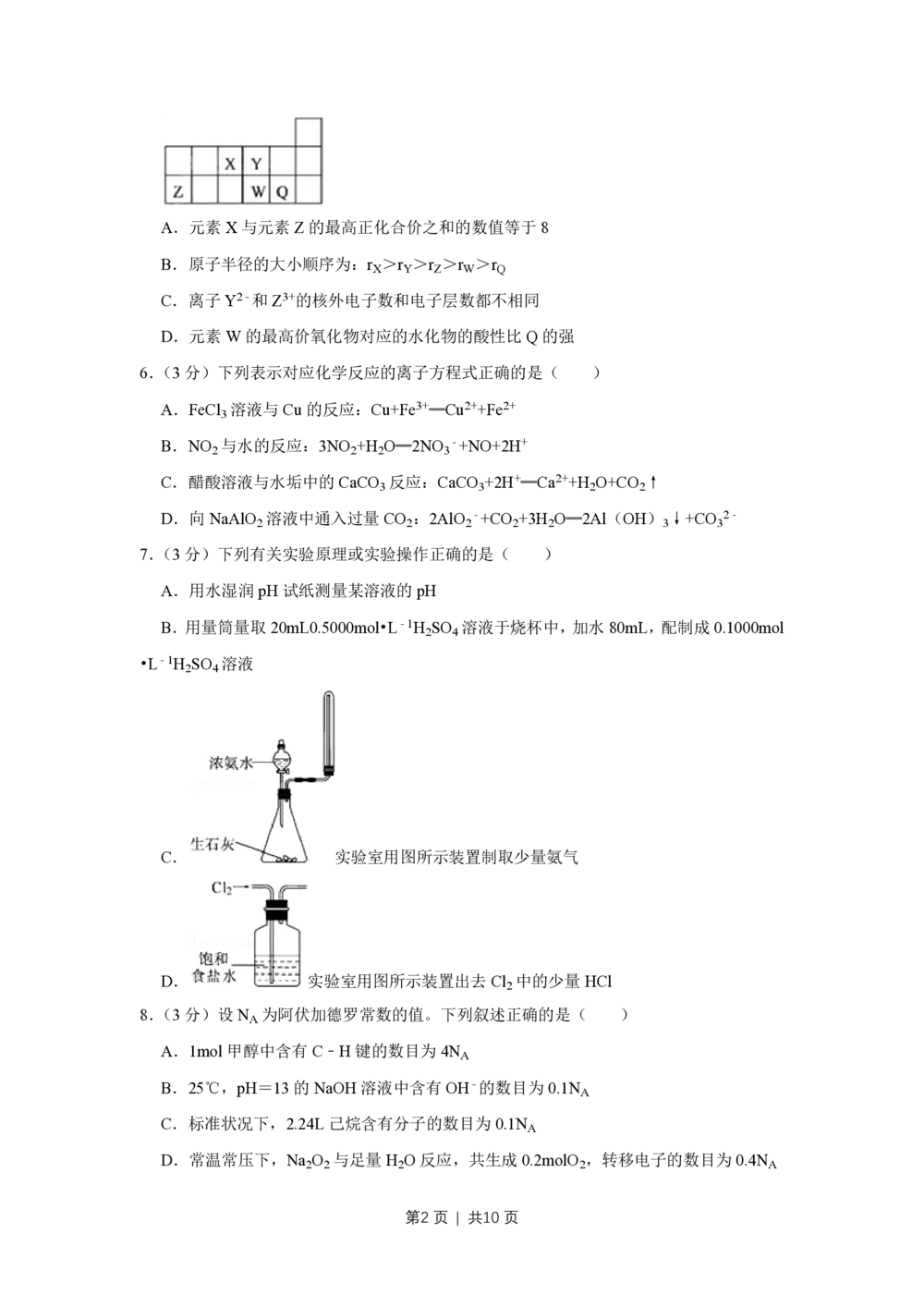 2011年高考化学试卷（江苏）（空白卷）_历年高考真题合集_化学历年高考真题_新&middot;PDF版2008-2025&middot;高考化学真题_化学（按省份分类）2008-2025_2008-2025&middot;（江苏）化学高考真题