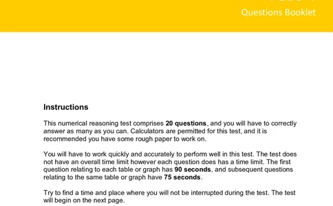 NumericalCriticalReasoningTest4-Questions_2025春招题库汇总_十大行测题库_2023年十大热门题库更新中_05、TalentQ汇总_TalentQ测试题（适合大多数外资银行以及其他企业）_NumericalReasoning
