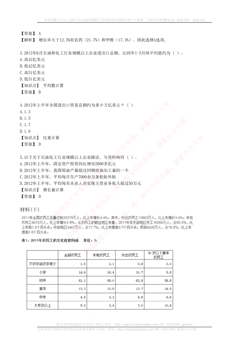 4-7-EPI综合能力题库----资料分析题库+解析_三桶油_中国石油_中石油笔试_笔试。！_2-通用能力_中国石油招聘笔试最新练习题库（EPI能力测试部分）