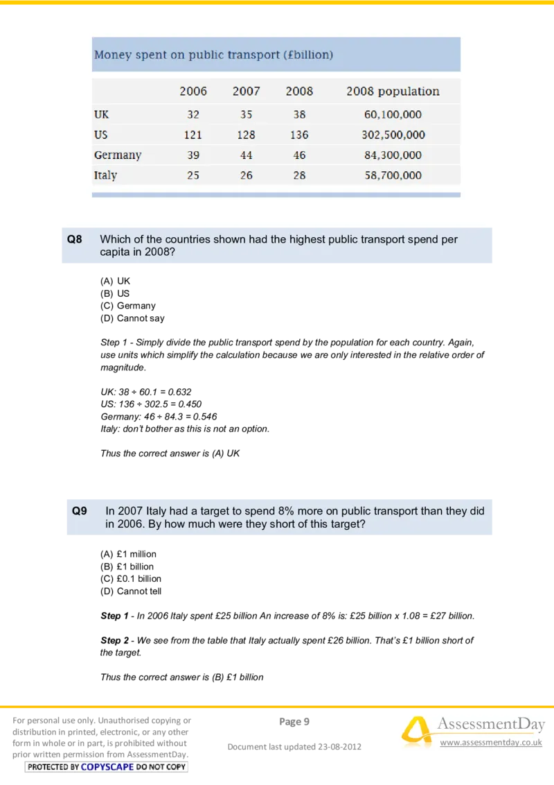 NumericalReasoningTest1-Solutions_2025春招题库汇总_八大题库-1_04八大汇总_信永中和_专业题综合知识-参考_英文题_NumericalReasoningTests