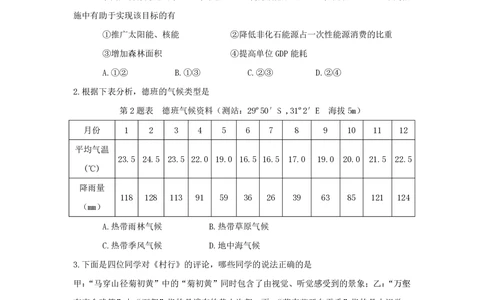 2012年高考地理试卷（浙江）（空白卷）_地理历年高考真题_新&middot;PDF版2008-2025&middot;高考地理真题_地理（按省份分类）2008-2025_2008-2025&middot;（浙江）地理高考真题