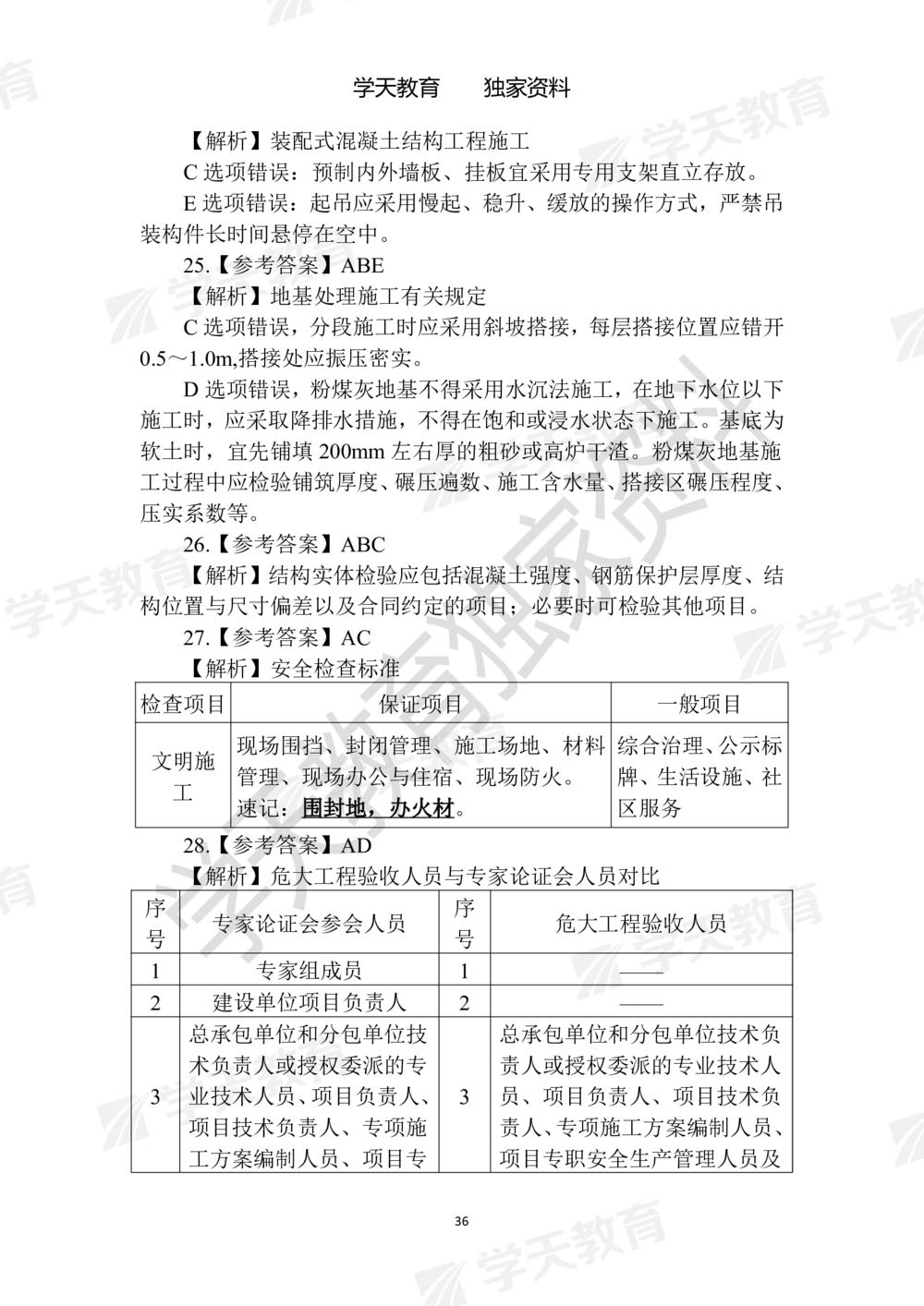 02.2025年一建《建筑》模拟卷1-模拟卷6参考答案_2026年一级建造师_2026年一建建筑_2025年一建建筑SVIP_05-考前密训✿央企特训✿机构普押_22-建筑《模拟卷6套》XT