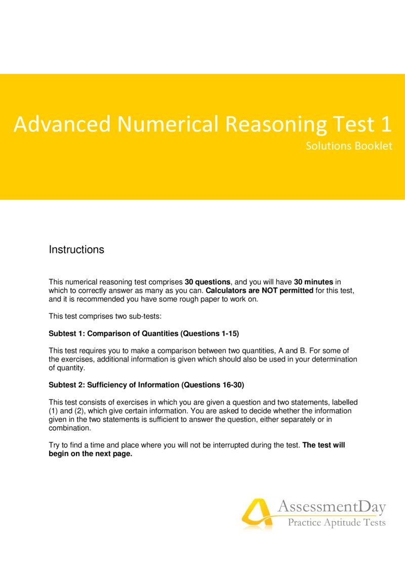 AdvancedNumericalReasoning1-Solutions_2025春招题库汇总_十大行测题库_2023年十大热门题库更新中_05、TalentQ汇总_TalentQ笔试题库中文_TalentQ（图文版-参考）_NumericalReasoning