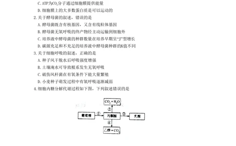 2011年高考生物试卷（海南）（空白卷）_生物历年高考真题_新&middot;PDF版2008-2025&middot;高考生物真题_生物（按年份分类）2008-2025_2011&middot;高考生物真题