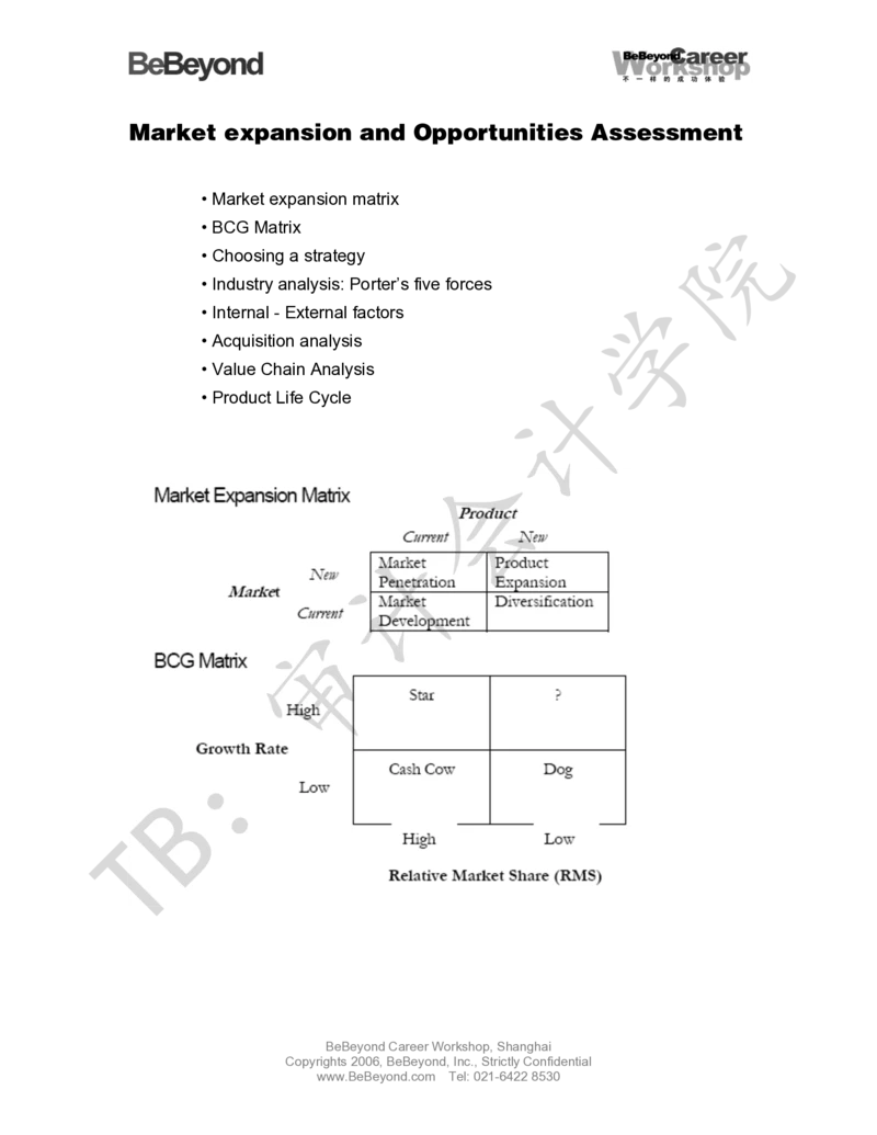 BeBeyond常用商业分析工具_2025春招题库汇总_四大case题库_2023四大面试资料（免费更新3个月）_模型&方法论（学习case分析思路）