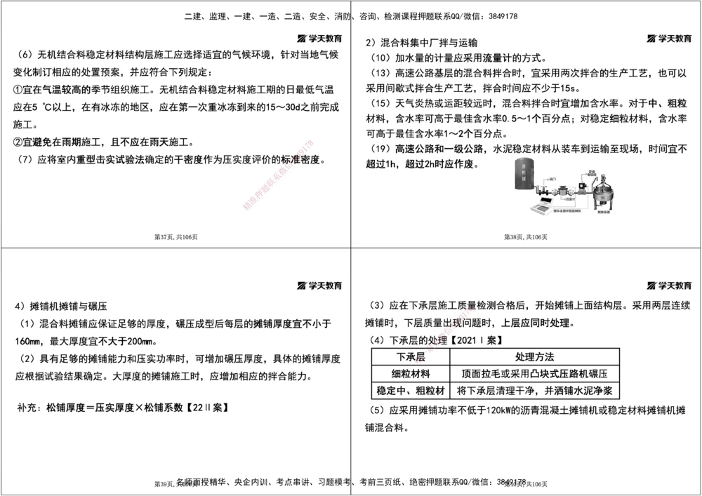 07.2025年一建直播带学2路面工程（黑白打印版）_2026年一级建造师_2026年一建公路_2025年一建公路SVIP_02-基础精讲✿高端面授✿深度强化_30-公路《直播带学班》刘滢XT_--配套讲义--