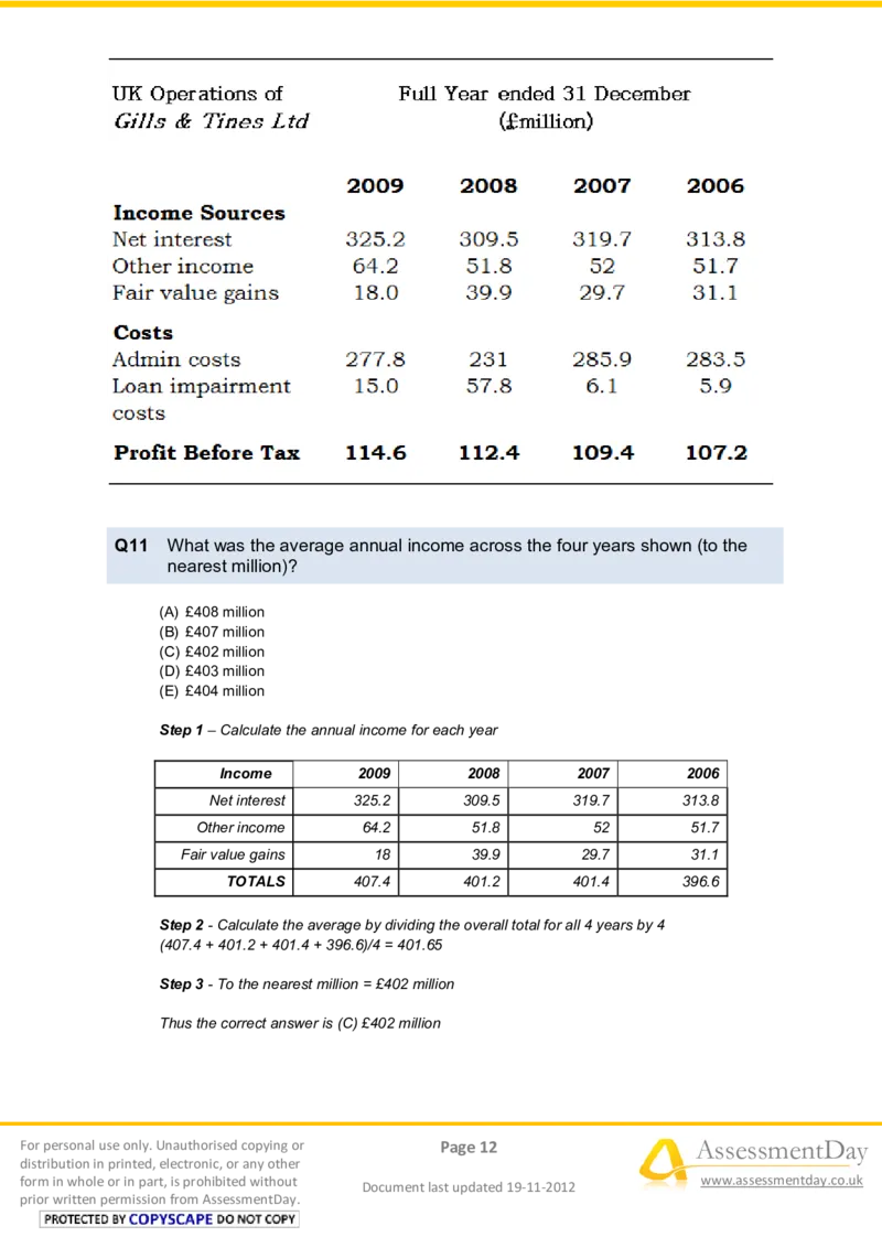 NumericalReasoningTest12-Solutions_2025春招题库汇总_八大题库-1_04八大汇总_信永中和_专业题综合知识-参考_英文题_NumericalReasoningTests