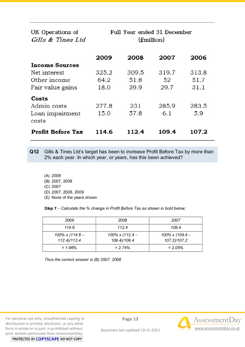 NumericalReasoningTest12-Solutions_2025春招题库汇总_八大题库-1_04八大汇总_信永中和_专业题综合知识-参考_英文题_NumericalReasoningTests