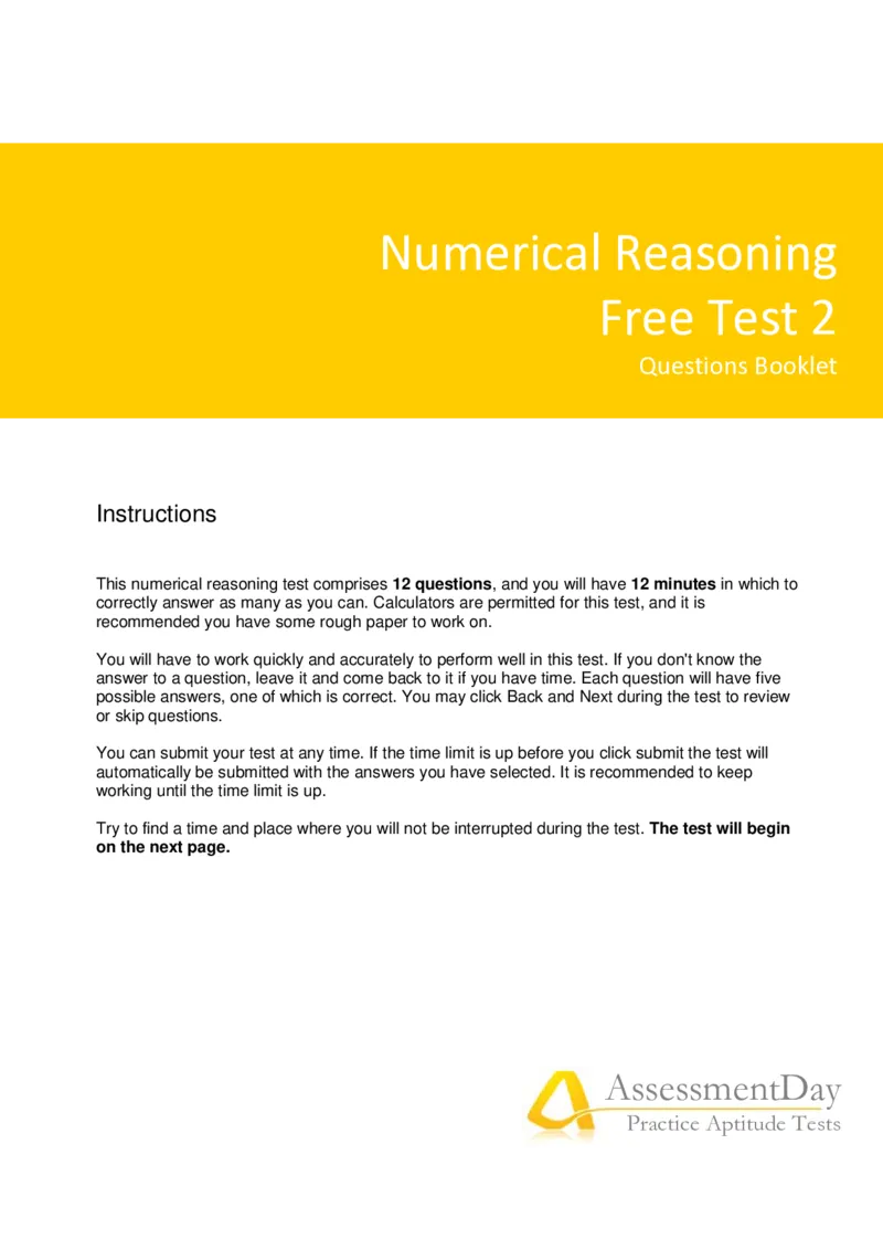 Numerical-Reasoning-Test2-Questions_2025春招题库汇总_十大行测题库_2023年十大热门题库更新中_05、TalentQ汇总_TalentQ测试题（适合大多数外资银行以及其他企业）_NumericalReasoning