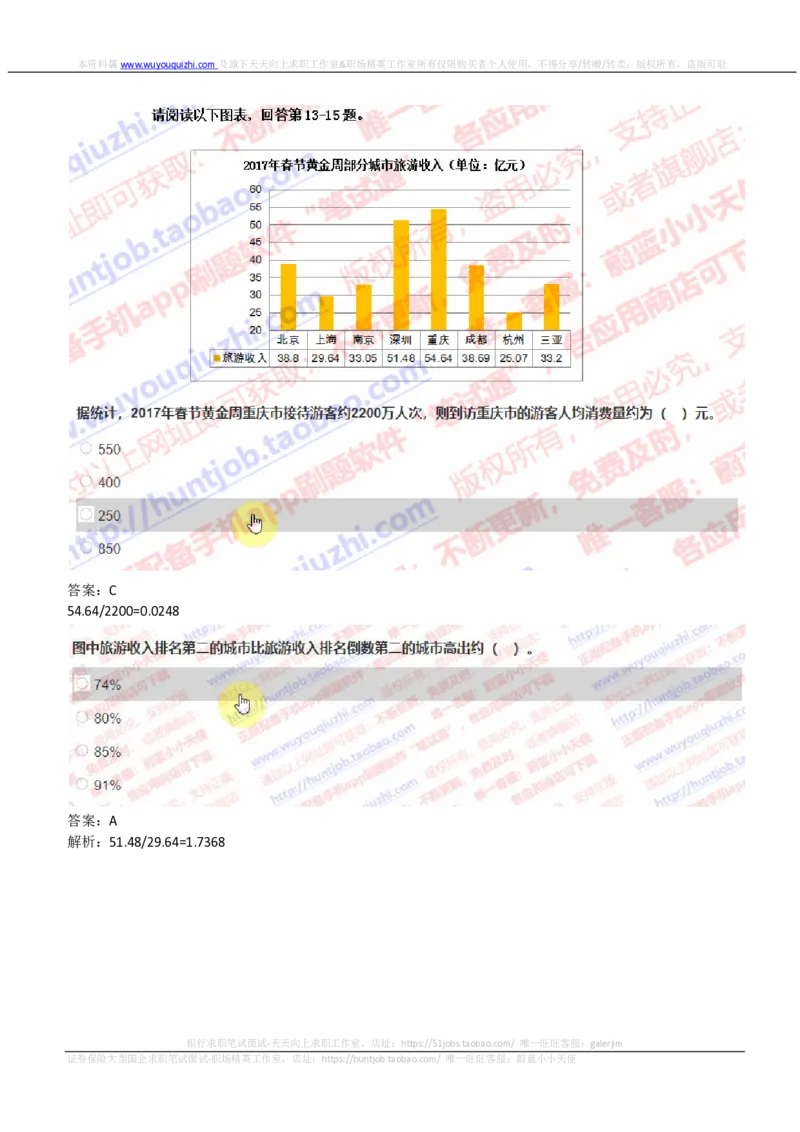 IQTZD题型-资料分析真题汇总及答案解析_2025春招题库汇总_国企题库_中航信托_2020年真题题库_2020年IQTZD题库（带答案和解析）