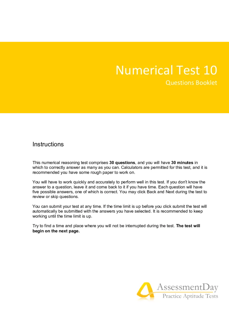 NumericalReasoningTest10-Questions_2025春招题库汇总_八大题库-1_04八大汇总_信永中和_专业题综合知识-参考_英文题_NumericalReasoningTests