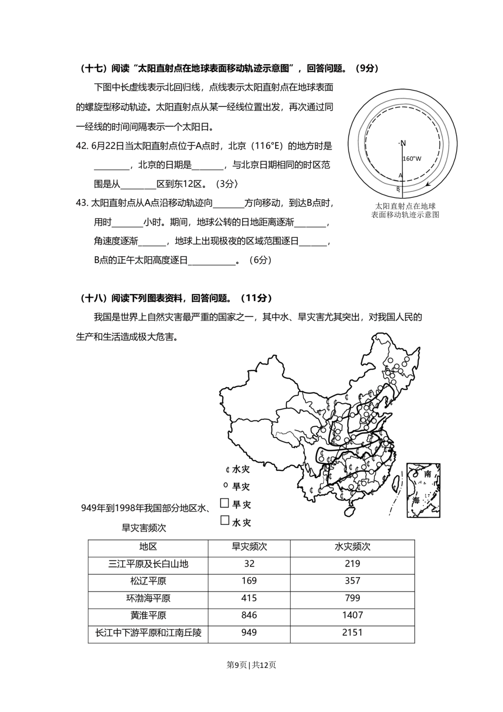 2012年高考地理试题（上海）（空白卷）_地理历年高考真题_新&middot;Word版2008-2025&middot;高考地理真题_地理（按试卷类型分类）2008-2025_自主命题卷&middot;地理（2008-2025）