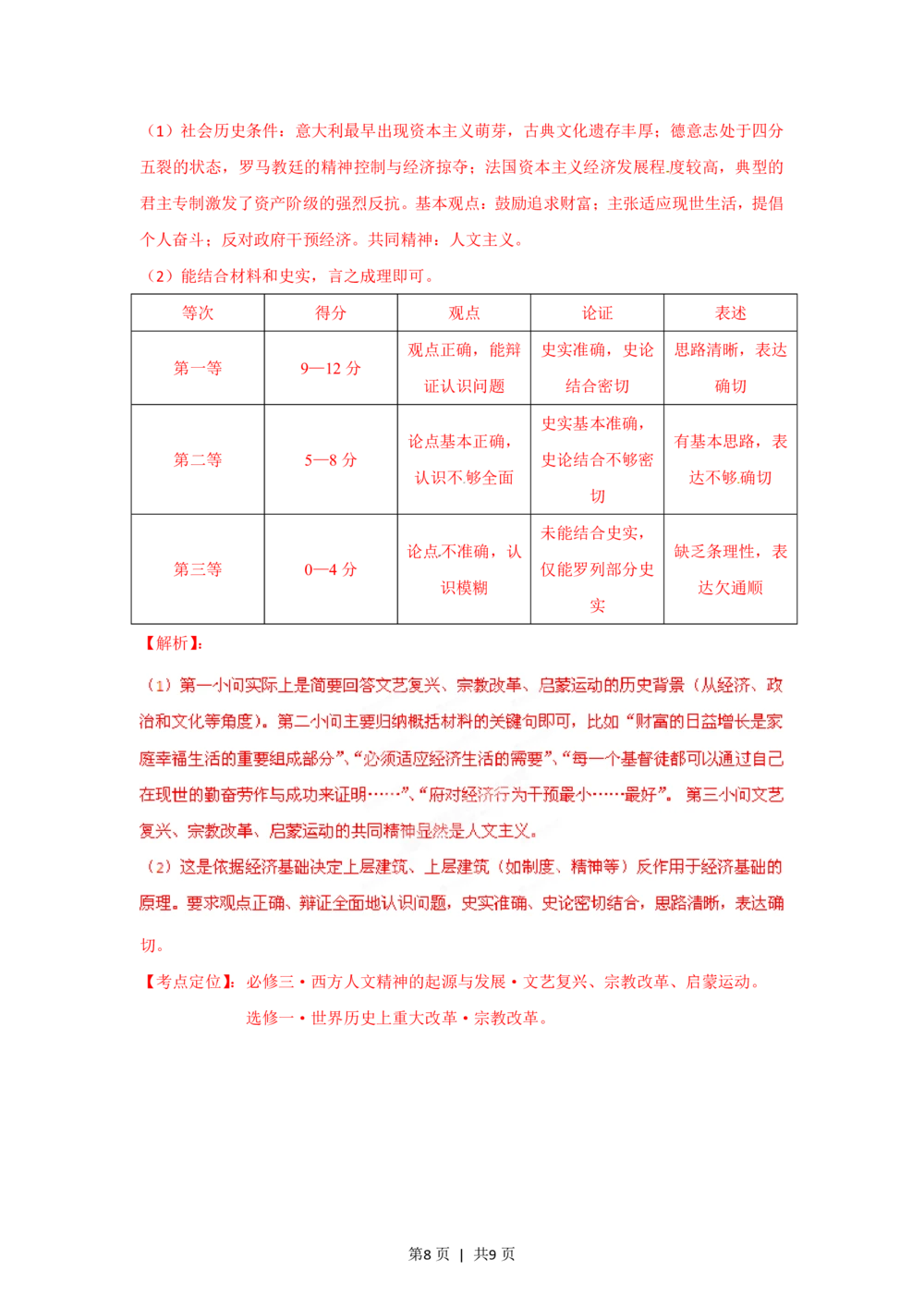 2012年高考历史试卷（安徽）（解析卷）_历史历年高考真题_新&middot;PDF版2008-2025&middot;高考历史真题_历史（按年份分类）2008-2025_2012&middot;历史高考真题