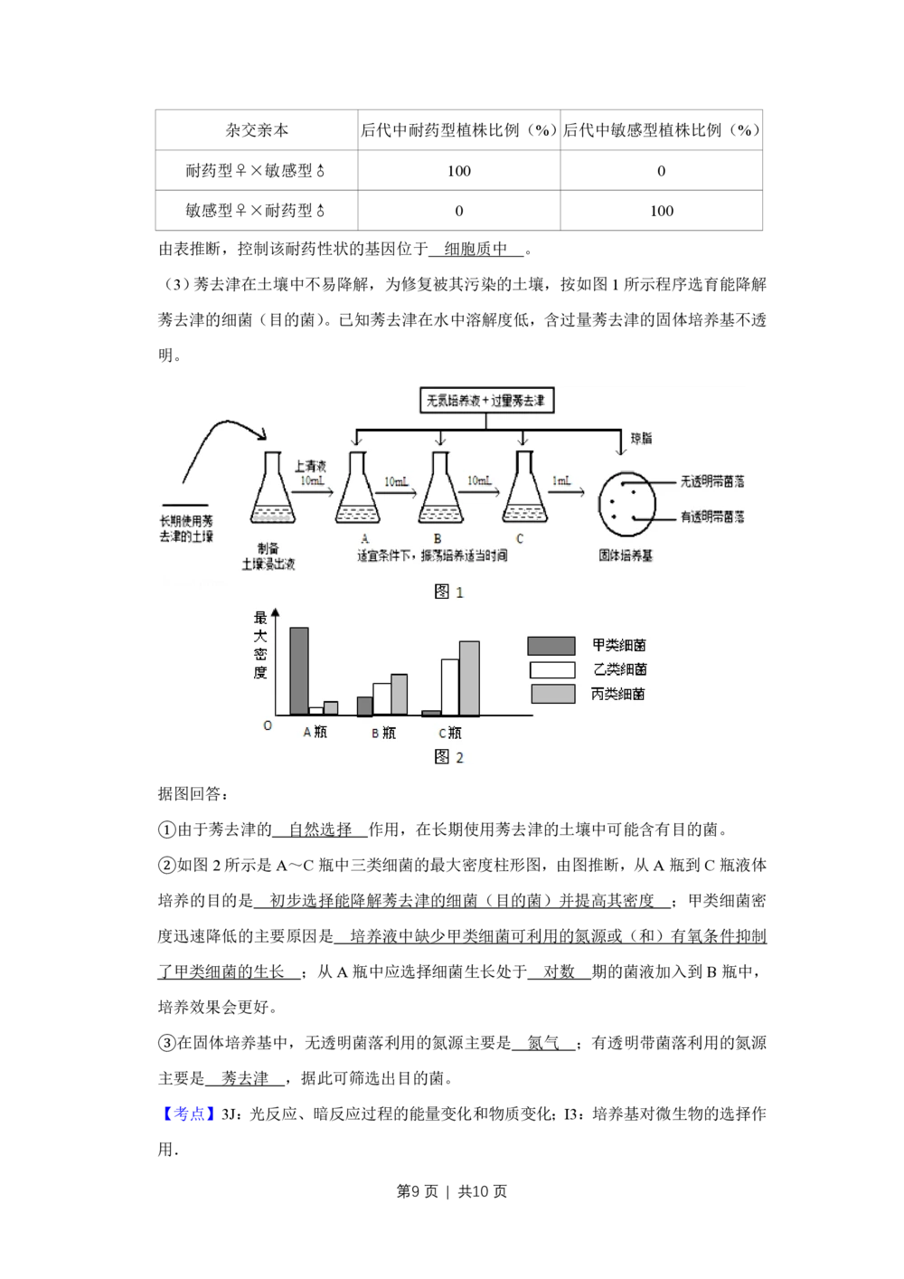 2008年高考生物试卷（天津）（解析卷）_生物历年高考真题_新&middot;PDF版2008-2025&middot;高考生物真题_生物（按省份分类）2008-2025_2008-2024&middot;（天津）生物高考真题