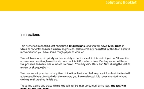 Numerical-Reasoning-Test2-Solutions_2025春招题库汇总_十大行测题库_2023年十大热门题库更新中_05、TalentQ汇总_TalentQ测试题（适合大多数外资银行以及其他企业）_NumericalReasoning