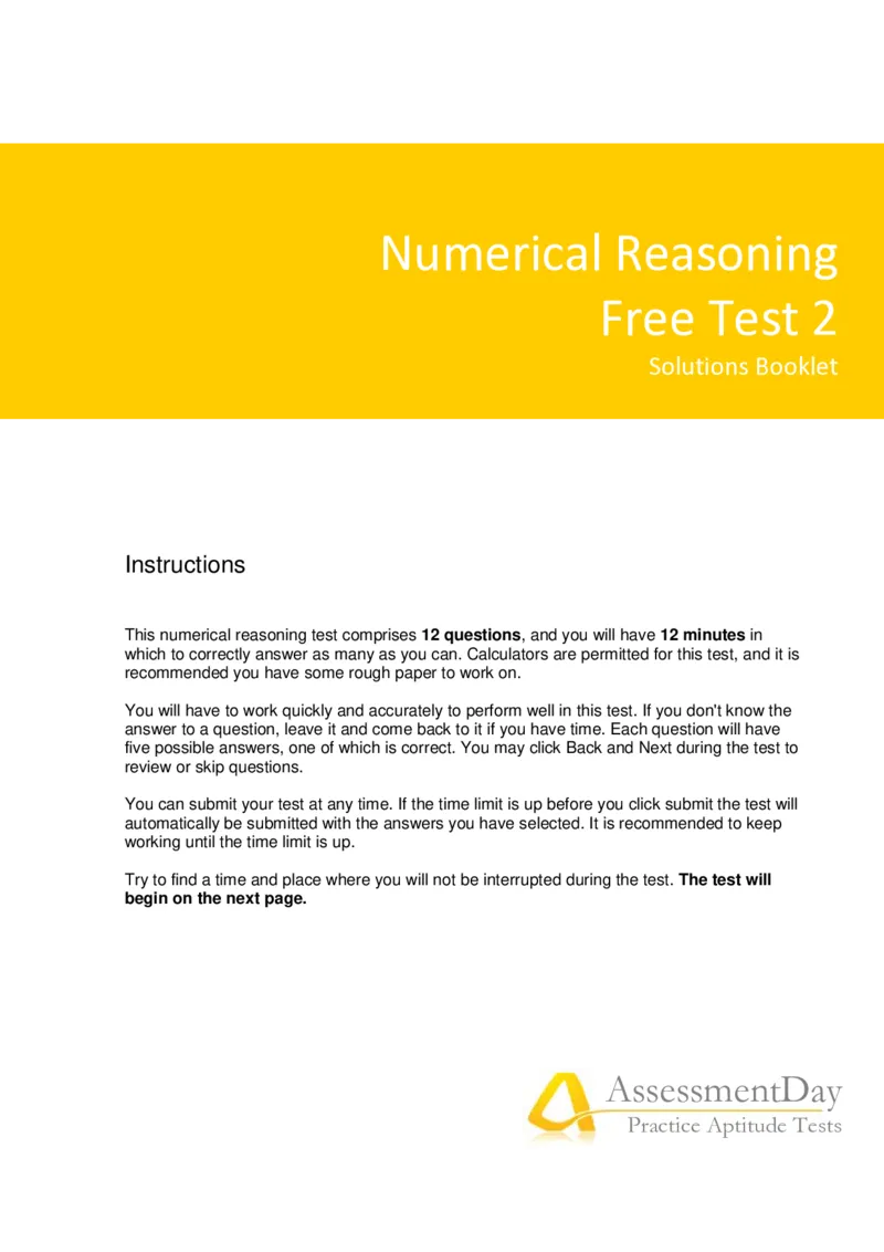 Numerical-Reasoning-Test2-Solutions_2025春招题库汇总_十大行测题库_2023年十大热门题库更新中_05、TalentQ汇总_TalentQ测试题（适合大多数外资银行以及其他企业）_NumericalReasoning