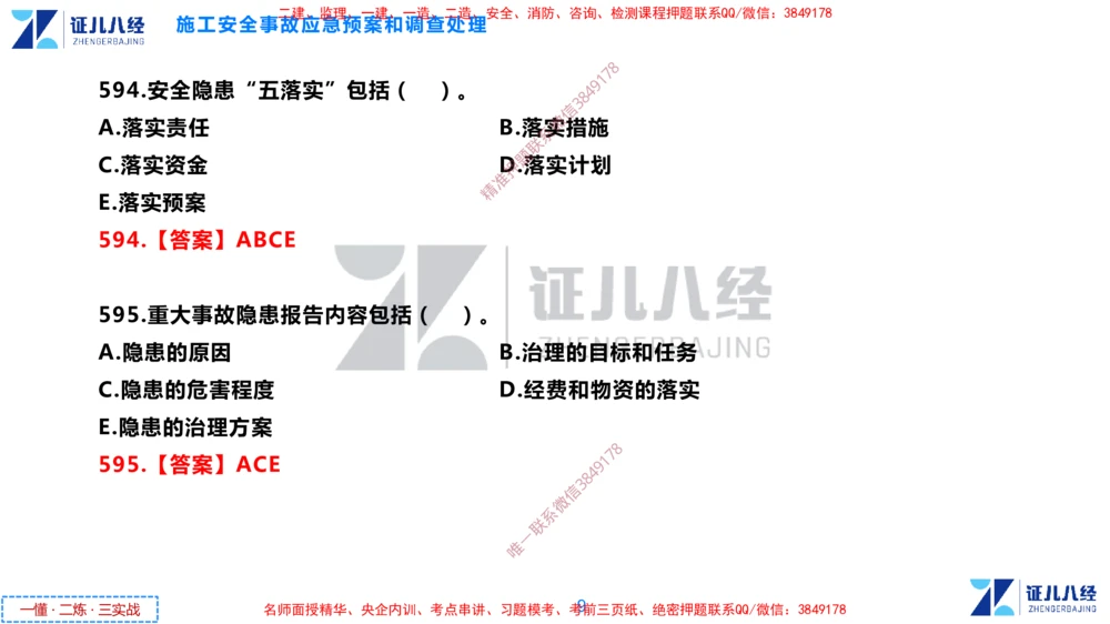 (15)--一建管理点题映射8-答案版-讲义_2026年一级建造师_2026年一建管理_2025年一建管理SVIP_03-习题精析✿实战特训✿模考通关_54-管理《点题映射班》杨建国ZBJ