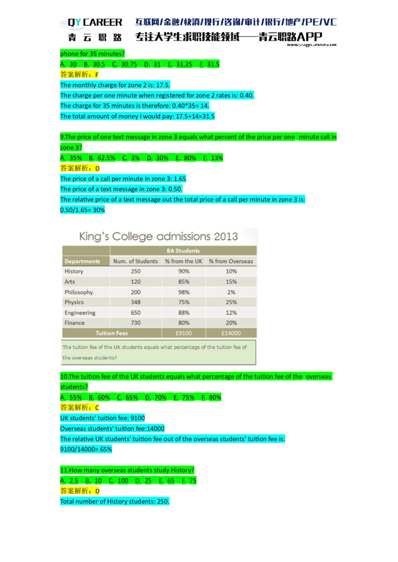 AspectsNumerical_2025春招题库汇总_十大行测题库_2023年十大热门题库更新中_05、TalentQ汇总_TalentQ笔试题库英文_03、英文-解析版_numerical文字版