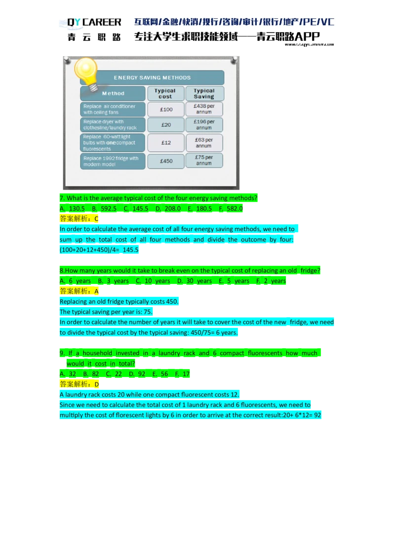 AspectsNumerical_2025春招题库汇总_十大行测题库_2023年十大热门题库更新中_05、TalentQ汇总_TalentQ笔试题库英文_03、英文-解析版_numerical文字版