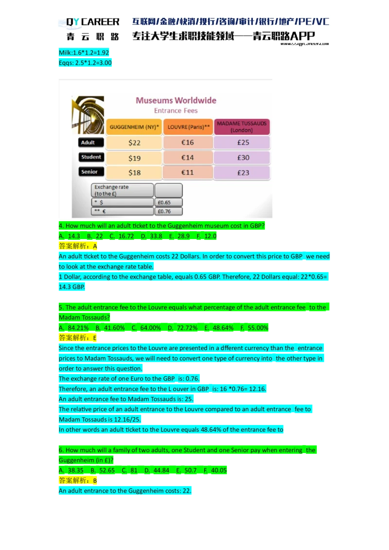 AspectsNumerical_2025春招题库汇总_十大行测题库_2023年十大热门题库更新中_05、TalentQ汇总_TalentQ笔试题库英文_03、英文-解析版_numerical文字版