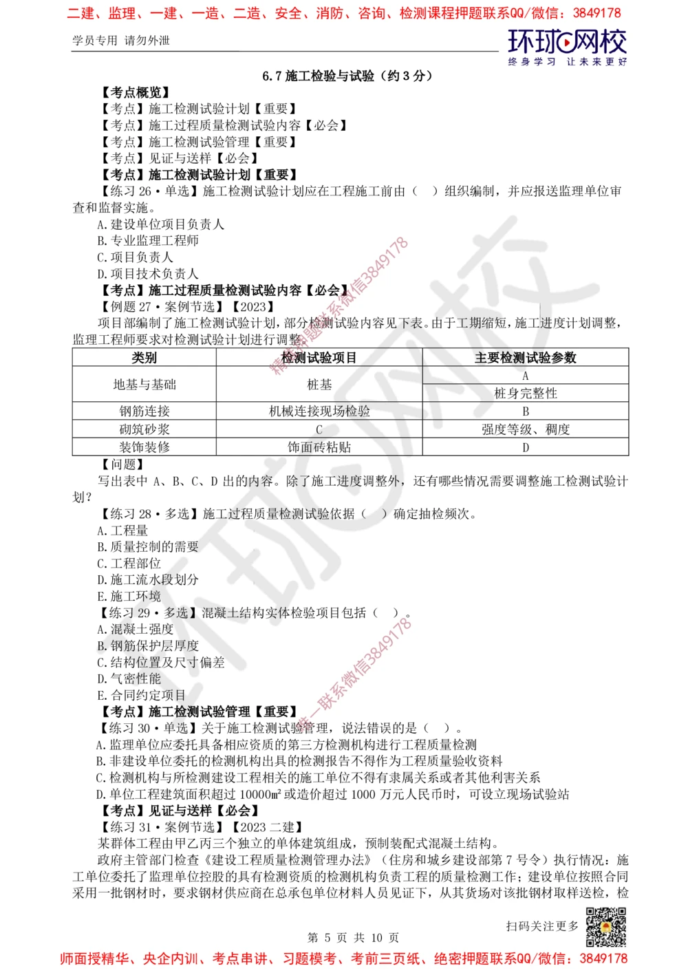 07.2025一建建筑精题必练-第7讲-第6章建筑工程企业资质与施工组织_2026年一级建造师_2026年一建建筑_2025年一建建筑SVIP_03-习题精析✿实战特训✿模考通关