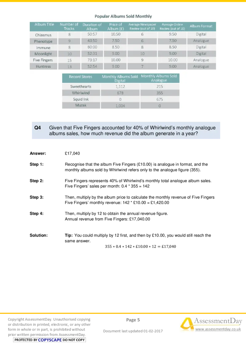 NumericalCriticalReasoningTest5-Solutions_2025春招题库汇总_十大行测题库_2023年十大热门题库更新中_05、TalentQ汇总_TalentQ笔试题库中文_05、TalentQ（图文版-参考）中文英文都有_NumericalReasoning