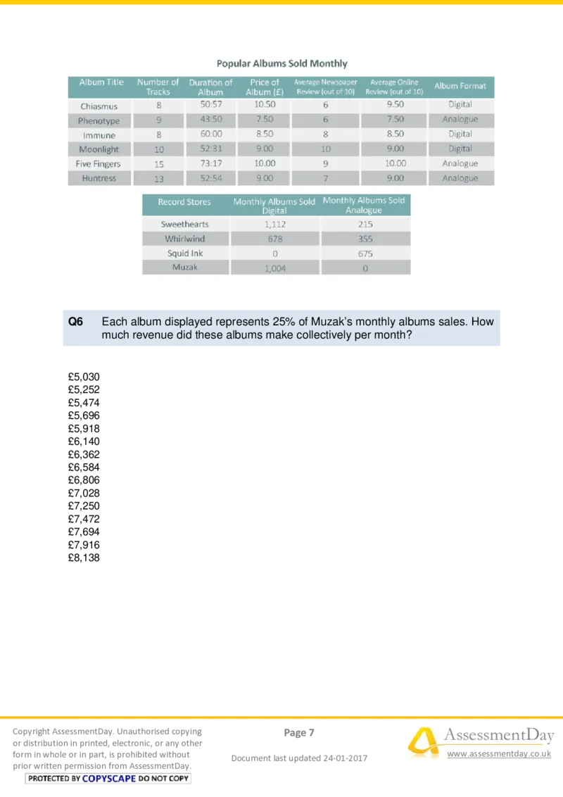 NumericalCriticalReasoningTest5-Questions_2025春招题库汇总_十大行测题库_2023年十大热门题库更新中_05、TalentQ汇总_TalentQ测试题（适合大多数外资银行以及其他企业）_NumericalReasoning