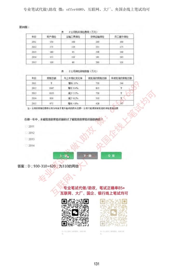 2024IQ智鼎题库汇总130页（带答案解析）_题库可搜答案_智鼎(可搜)