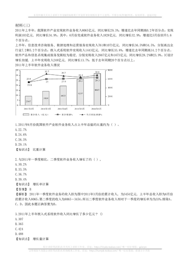 EPI综合能力题库----资料分析题库+解析(1)_2025春招题库汇总_国企-运营商题库_2023中国移动笔试资料（清宇）_4中国移动招聘考试练习题库_4-中国移动招聘考试练习题库(重点看EPI测试部分)