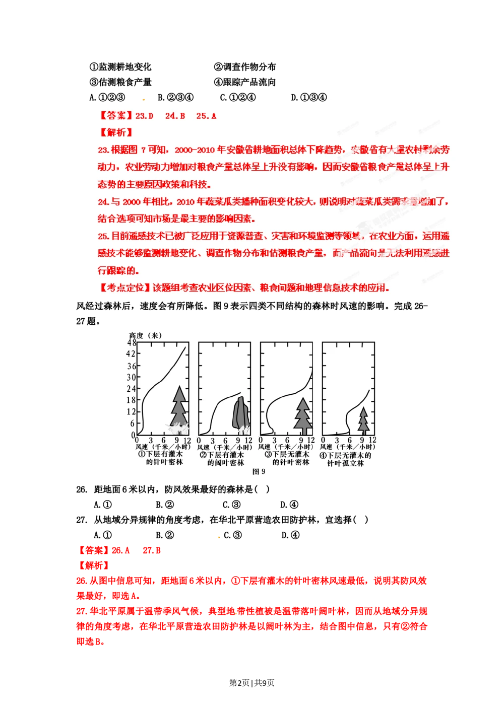 2012年高考地理试卷（安徽）（解析卷）_地理历年高考真题_新&middot;Word版2008-2025&middot;高考地理真题_地理（按年份分类）2008-2025_2012&middot;地理高考真题