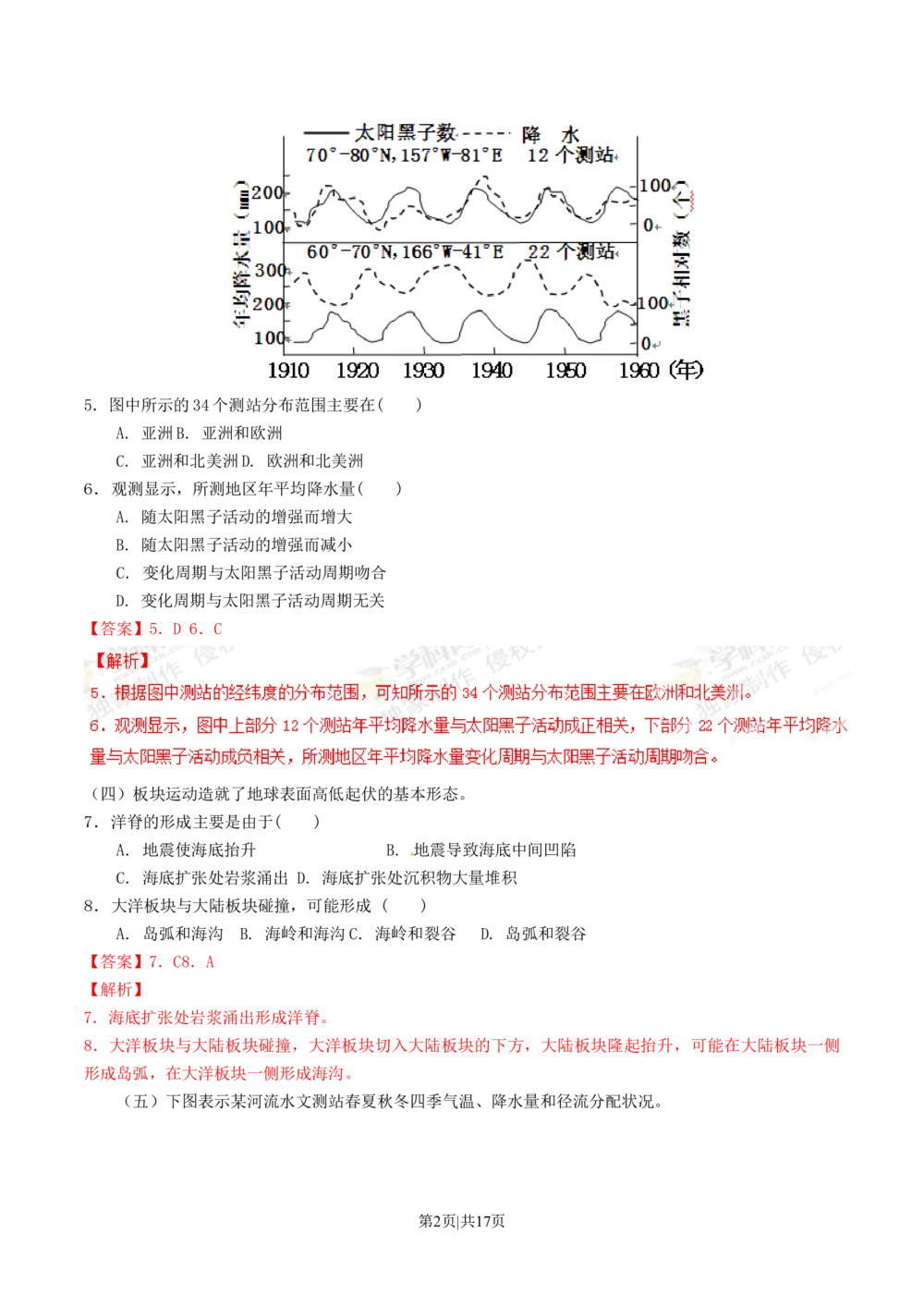 2012年高考地理试题（上海）（解析卷）_地理历年高考真题_新&middot;Word版2008-2025&middot;高考地理真题_地理（按试卷类型分类）2008-2025_自主命题卷&middot;地理（2008-2025）