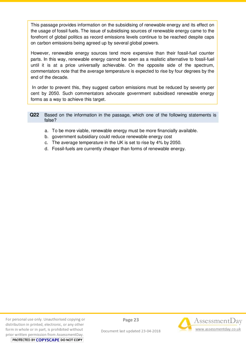 VerbalComprehensionTest2-Questions_2025春招题库汇总_十大行测题库_2023年十大热门题库更新中_05、TalentQ汇总_TalentQ测试题（适合大多数外资银行以及其他企业）_VerbalReasoning