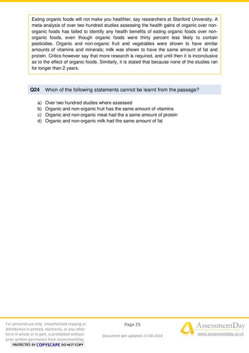 VerbalComprehensionTest2-Questions_2025春招题库汇总_十大行测题库_2023年十大热门题库更新中_05、TalentQ汇总_TalentQ测试题（适合大多数外资银行以及其他企业）_VerbalReasoning